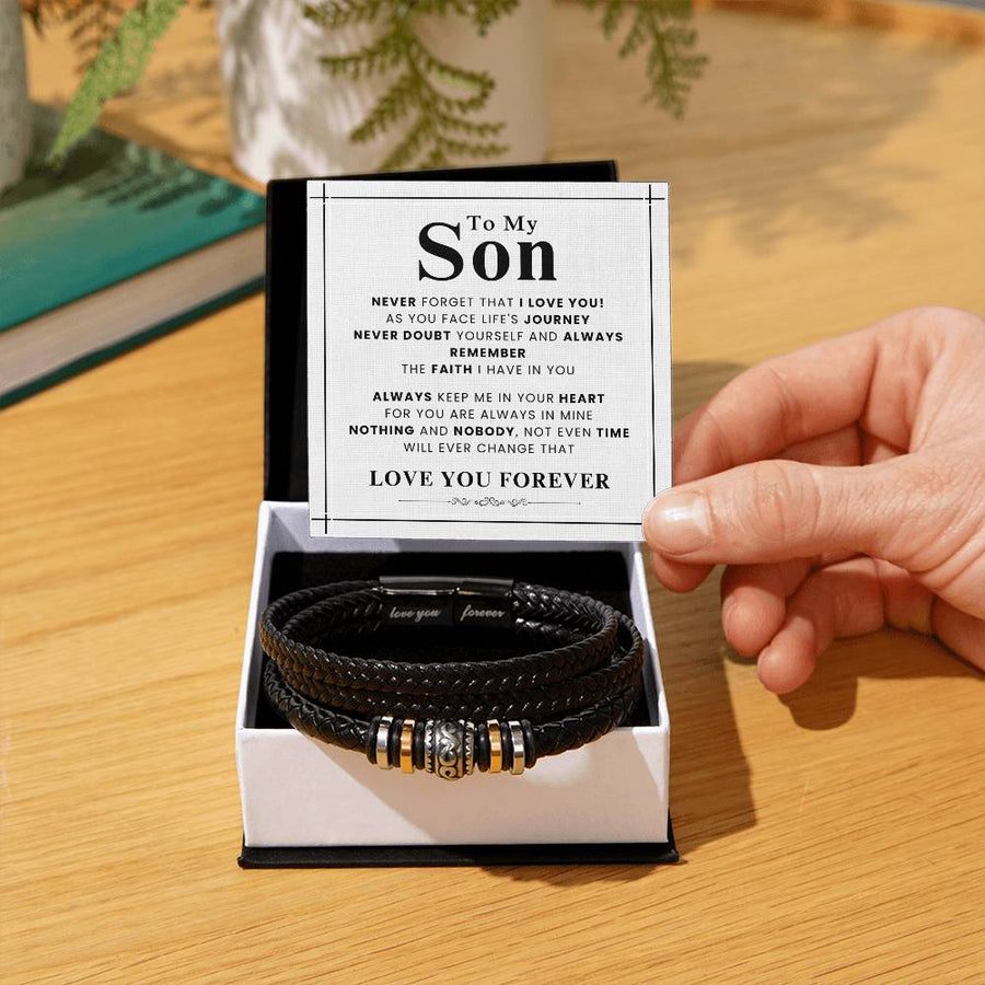 To My Son Bracelet from Mom and Dad Never Doubt Yourself and Always Remember the Faith I Have in You