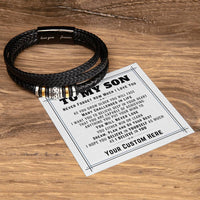 Load image into Gallery viewer, Personalized to My Son Bracelet from Mom, Unique Birthday Gifts for Son from Mom and Dad
