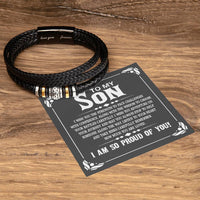 Load image into Gallery viewer, To My Son Bracelet Always Remember, I Wish You the Strength to Face Challenges with Confidence
