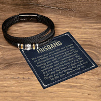 Load image into Gallery viewer, To My Husband Bracelet from Wife, Thank You for Being the Rock Our Family Can Always Rely On
