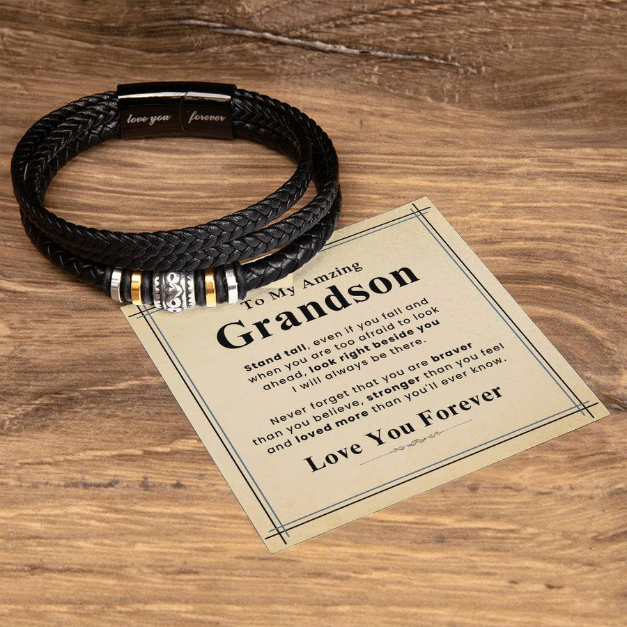 Personalized Grandson Bracelets, Grandson Bracelet from Grandma and Grandpa, Gifts for from Nana