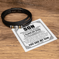 Load image into Gallery viewer, To My Son Bracelet Gifts from Mom, The Proudest Moment for Me Is Telling Others You Are My Son

