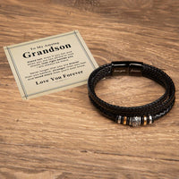 Load image into Gallery viewer, Personalized Grandson Bracelets, Grandson Bracelet from Grandma and Grandpa, Gifts for from Nana
