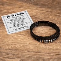 Load image into Gallery viewer, Personalized to My Son Bracelet from Mom, Unique Birthday Gifts for Son from Mom and Dad
