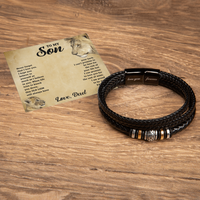 Load image into Gallery viewer, To My Son Bracelet from Mom, Son Gift from Dad, Christmas Graduation Birthday Gifts for Sons
