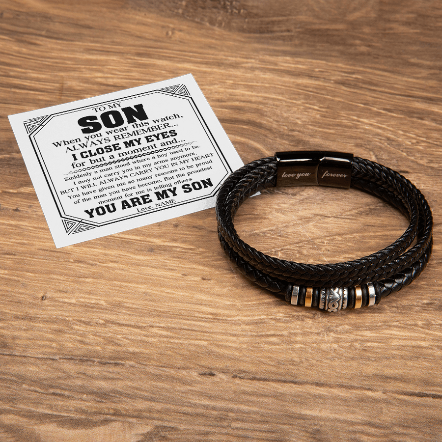 To My Son Bracelet Gifts from Mom, The Proudest Moment for Me Is Telling Others You Are My Son