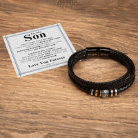 Load image into Gallery viewer, To My Son Bracelet from Mom and Dad, I Want You to Believe Deep in Your Heart
