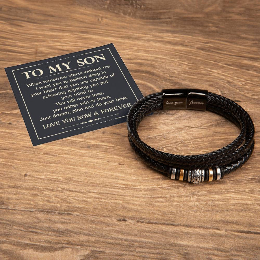 To My Son Bracelet Always Remember, Birthday Motivation Bracelet for Son from Mom