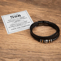 Load image into Gallery viewer, To My Son Bracelet from Mom and Dad Never Doubt Yourself and Always Remember the Faith I Have in You
