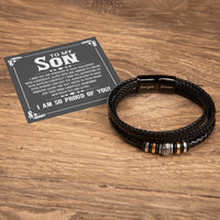 Load image into Gallery viewer, To My Son Bracelet Always Remember, I Wish You the Strength to Face Challenges with Confidence
