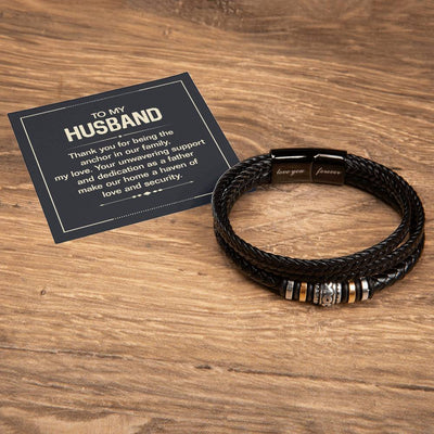 Load image into Gallery viewer, To My Husband Bracelet from Wife, Thank You for Being the Anchor in Our Family
