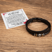 Load image into Gallery viewer, To My Husband Birthday Gifts, Love You Forever Engraved Leather Bracelet for Men, To My Man Gift
