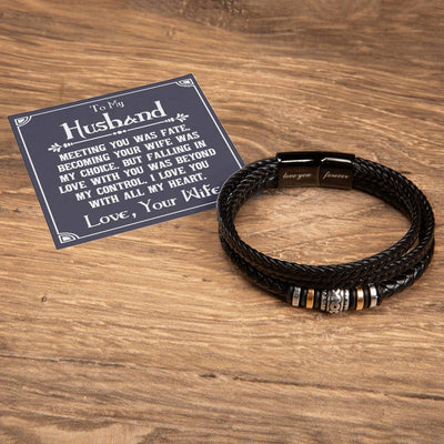 Load image into Gallery viewer, To My Husband Bracelet from Wife, Meeting You Was Fate, Becoming Your Friend Was a Choice
