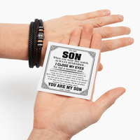 Load image into Gallery viewer, To My Son Bracelet Gifts from Mom, The Proudest Moment for Me Is Telling Others You Are My Son
