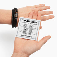 Load image into Gallery viewer, Personalized to My Son Bracelet from Mom, Unique Birthday Gifts for Son from Mom and Dad
