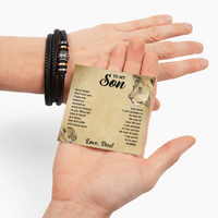 Load image into Gallery viewer, To My Son Bracelet from Mom, Son Gift from Dad, Christmas Graduation Birthday Gifts for Sons
