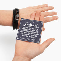 Load image into Gallery viewer, To My Husband Bracelet from Wife, Meeting You Was Fate, Becoming Your Friend Was a Choice
