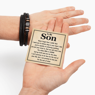 Load image into Gallery viewer, To My Son Forever Bracelet from Mom &amp;amp; Dad – Meaningful Gift for Birthday, Graduation or Christmas
