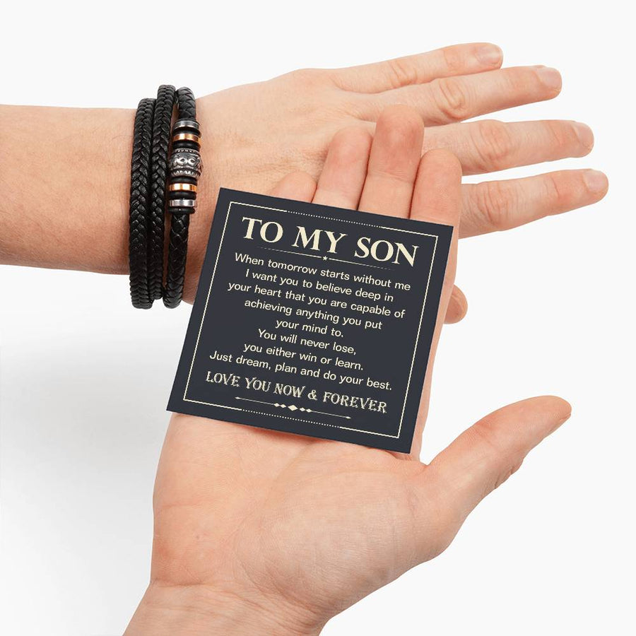 To My Son Bracelet Always Remember, Birthday Motivation Bracelet for Son from Mom