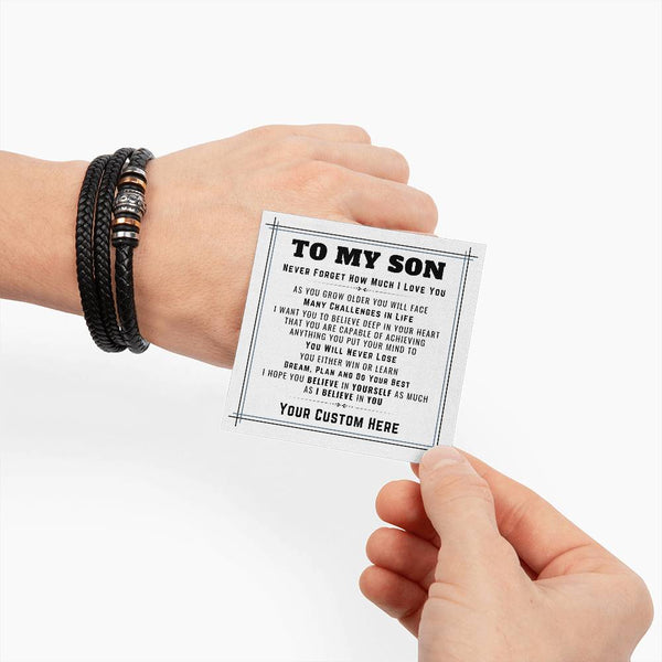 To My Son Bracelet - Nothing and Nobody Not Even Time Will Ever Change That