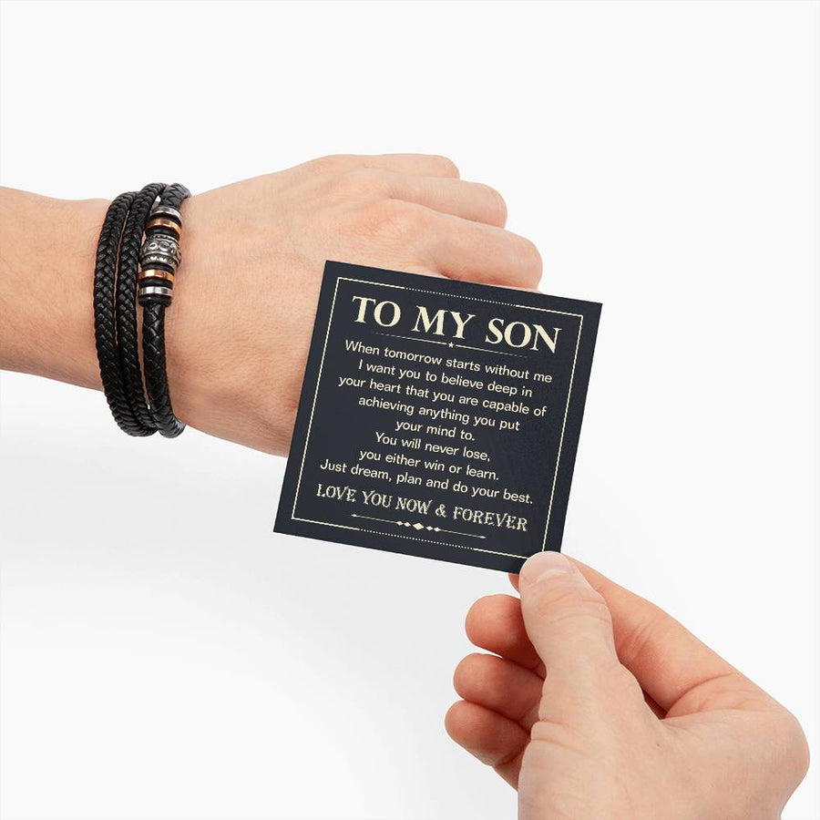 To My Son Bracelet Always Remember, Birthday Motivation Bracelet for Son from Mom
