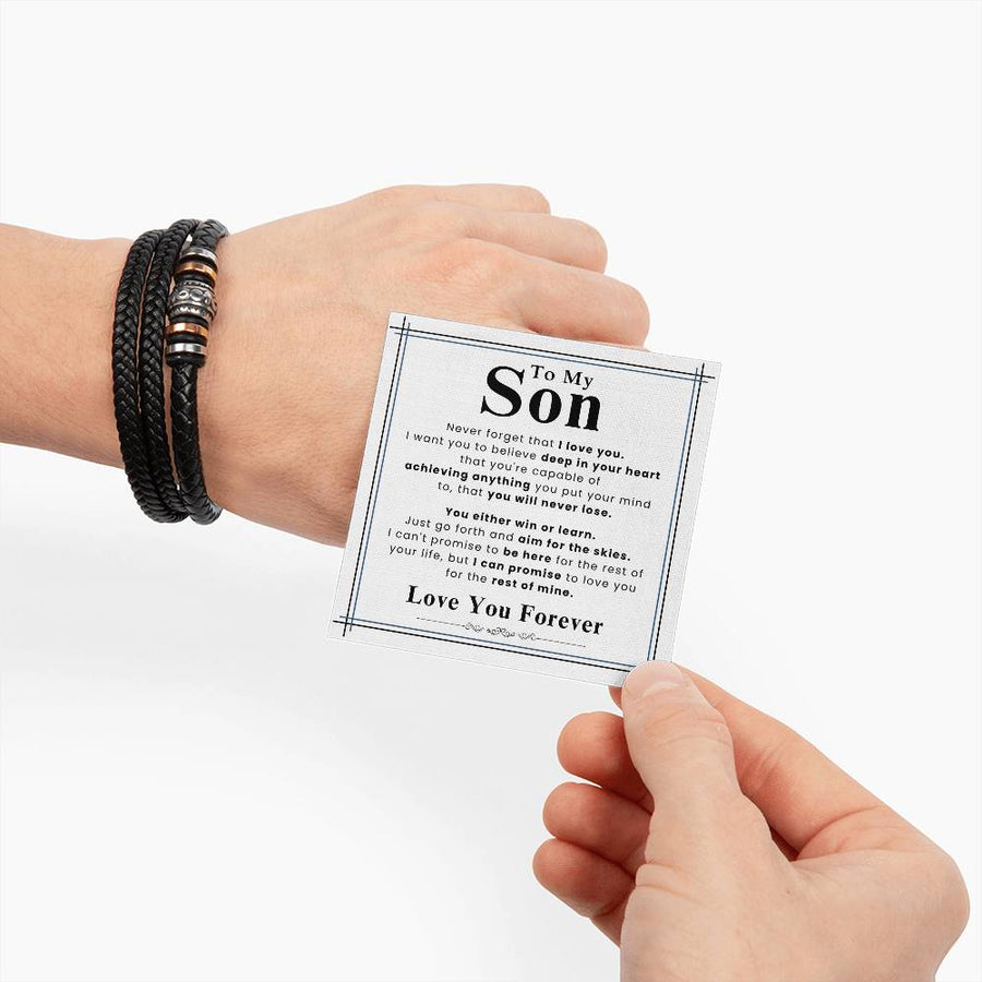 To My Son Bracelet from Mom and Dad, I Want You to Believe Deep in Your Heart