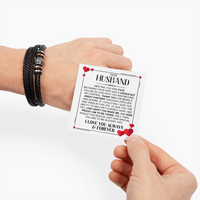 Load image into Gallery viewer, To My Husband Birthday Gifts, Love You Forever Engraved Leather Bracelet for Men, To My Man Gift
