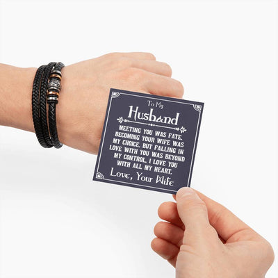 Load image into Gallery viewer, To My Husband Bracelet from Wife, Meeting You Was Fate, Becoming Your Friend Was a Choice
