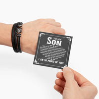 Load image into Gallery viewer, To My Son Bracelet Always Remember, I Wish You the Strength to Face Challenges with Confidence
