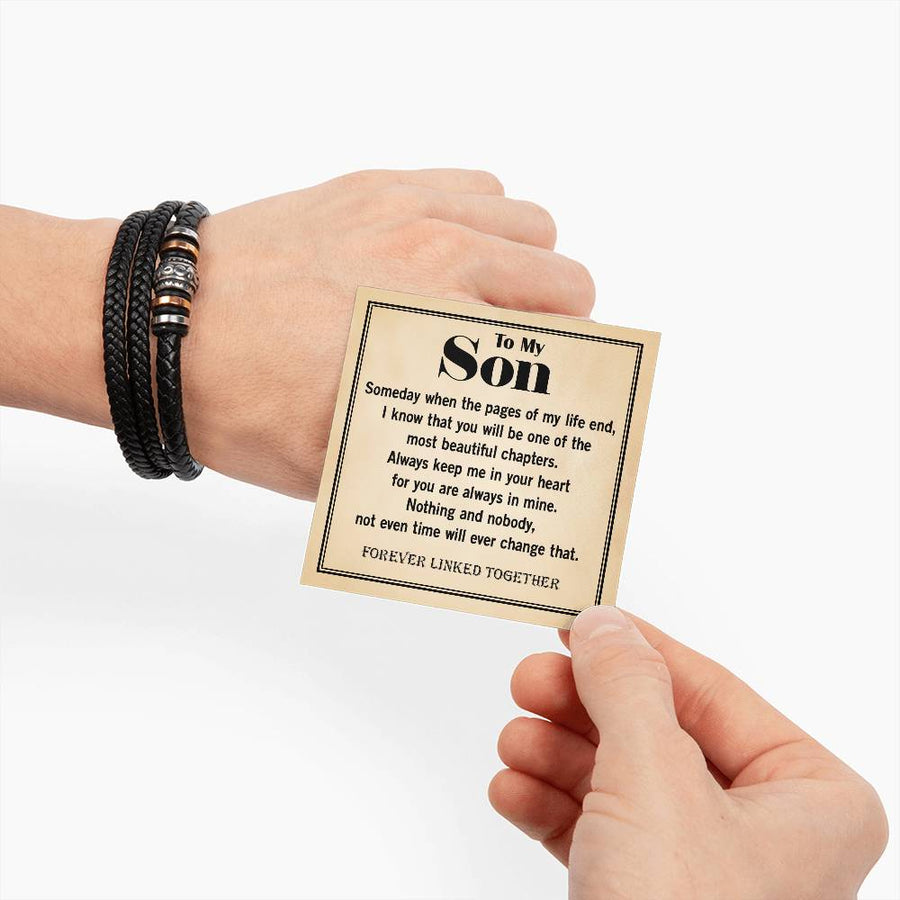 To My Son Bracelet from Mom and Dad, Mother and Son Forever Love Bracelet, Forever Linked Bracelet
