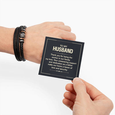 Load image into Gallery viewer, To My Husband Bracelet from Wife, Thank You for Being the Anchor in Our Family
