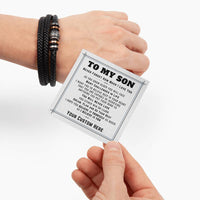 Load image into Gallery viewer, Personalized to My Son Bracelet from Mom, Unique Birthday Gifts for Son from Mom and Dad

