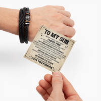 Load image into Gallery viewer, To My Son Bracelet Always Remember, Men Birthday Bracelet for Son from Mom with Message
