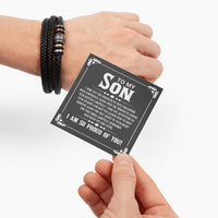 Load image into Gallery viewer, To My Son Bracelet Always Remember, I Wish You the Strength to Face Challenges with Confidence
