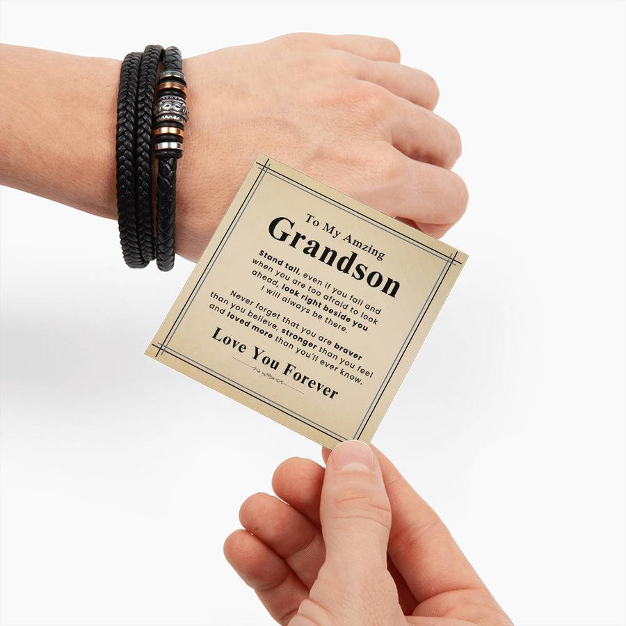 Personalized Grandson Bracelets, Grandson Bracelet from Grandma and Grandpa, Gifts for from Nana