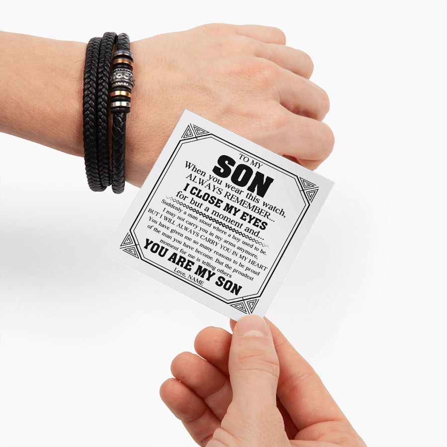 To My Son Bracelet Gifts from Mom, The Proudest Moment for Me Is Telling Others You Are My Son