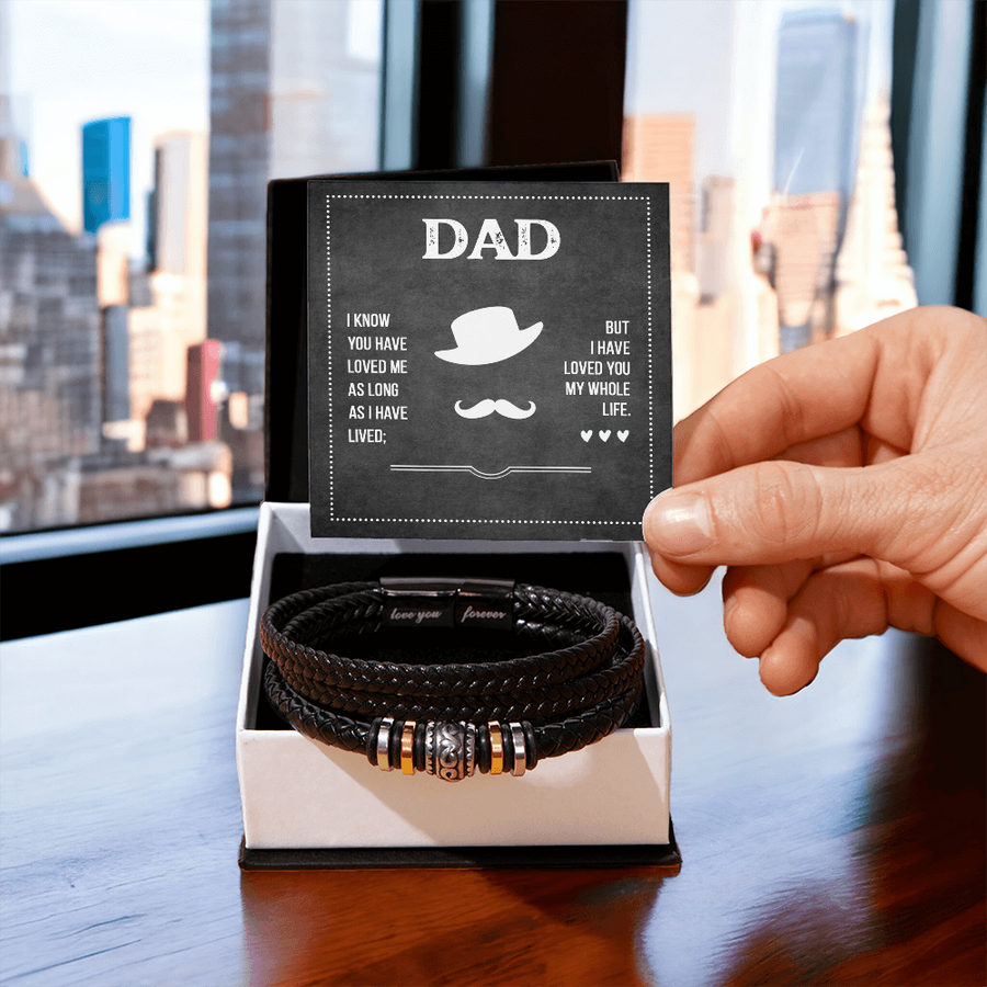 Fathers Day Bracelet for Dad from Daughter, Birthday Bracelet for Dad from Son