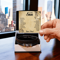 Load image into Gallery viewer, To My Son Bracelet from Mom, Son Gift from Dad, Christmas Graduation Birthday Gifts for Sons
