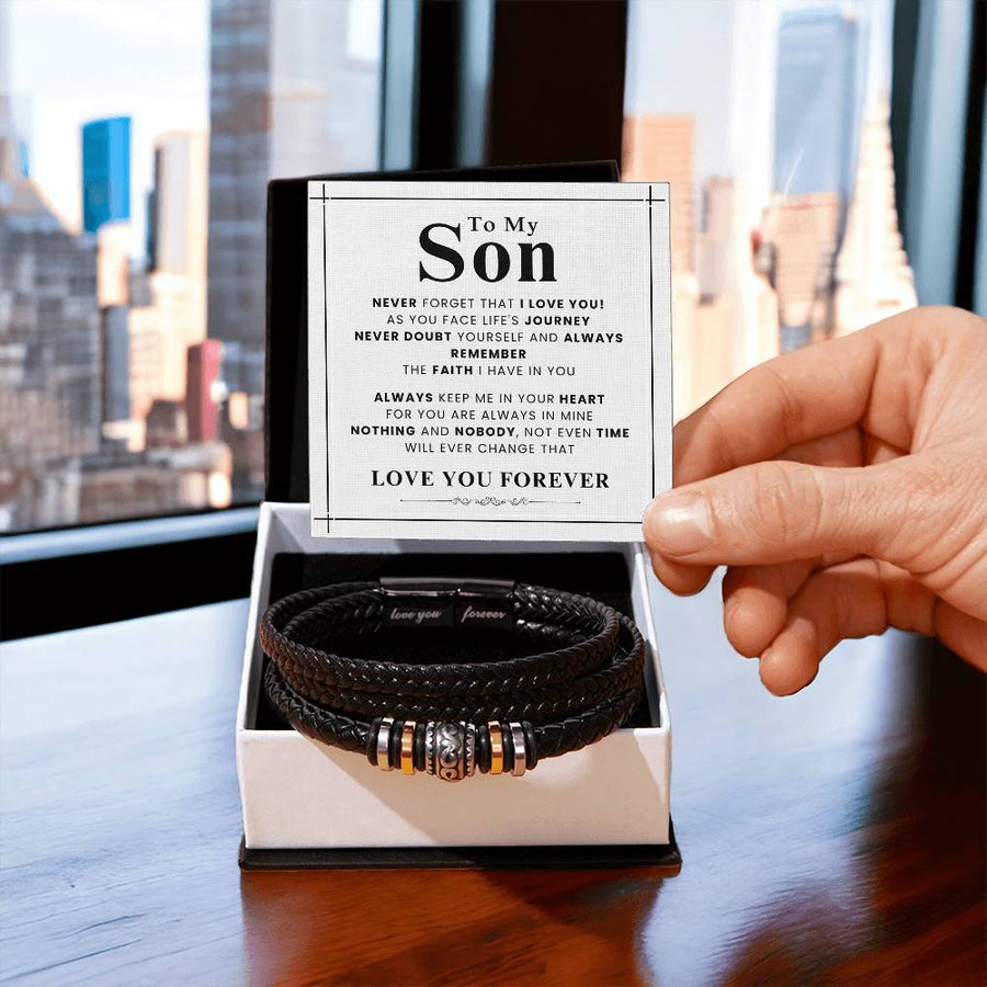 To My Son Bracelet from Mom and Dad Never Doubt Yourself and Always Remember the Faith I Have in You