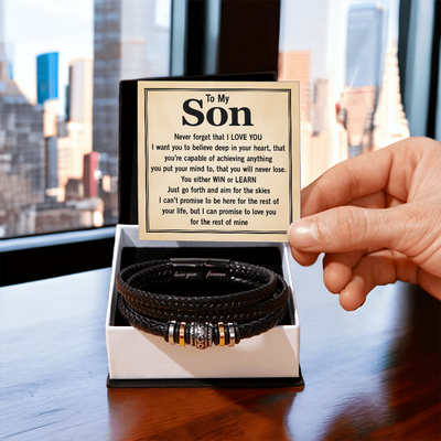 Load image into Gallery viewer, To My Son Forever Bracelet from Mom &amp;amp; Dad – Meaningful Gift for Birthday, Graduation or Christmas
