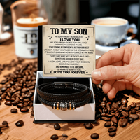 Load image into Gallery viewer, To My Son Bracelet Always Remember, Men Birthday Bracelet for Son from Mom with Message
