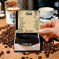 Load image into Gallery viewer, To My Son Bracelet from Mom, Son Gift from Dad, Christmas Graduation Birthday Gifts for Sons
