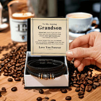 Load image into Gallery viewer, Personalized Grandson Bracelets, Grandson Bracelet from Grandma and Grandpa, Gifts for from Nana
