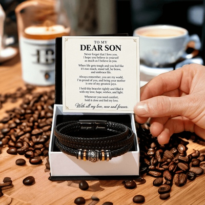 Load image into Gallery viewer, To My Dear Son Love You Forever Bracelet Gift from Mom
