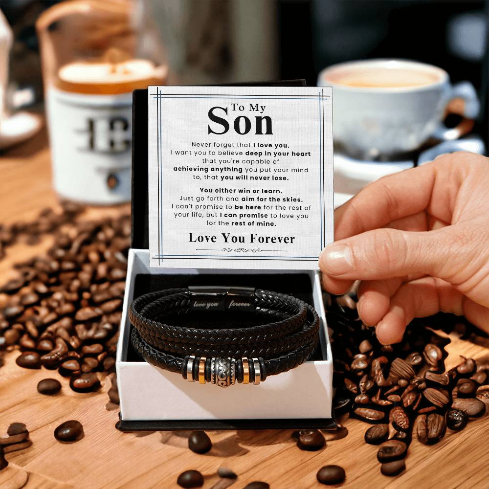 To My Son Bracelet from Mom and Dad, I Want You to Believe Deep in