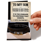 To My Son Courage Bracelet from Mom Dad, Success Is Not Final, Christmas Birthday Graduation Gift
