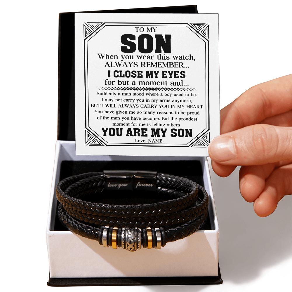 To My Son Bracelet Gifts from Mom, The Proudest Moment for Me Is Telling Others You Are My Son