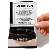 Load image into Gallery viewer, Personalized to My Son Bracelet from Mom, Unique Birthday Gifts for Son from Mom and Dad

