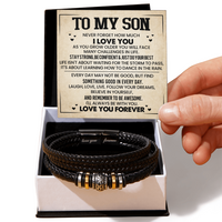 Load image into Gallery viewer, To My Son Bracelet Always Remember, Men Birthday Bracelet for Son from Mom with Message
