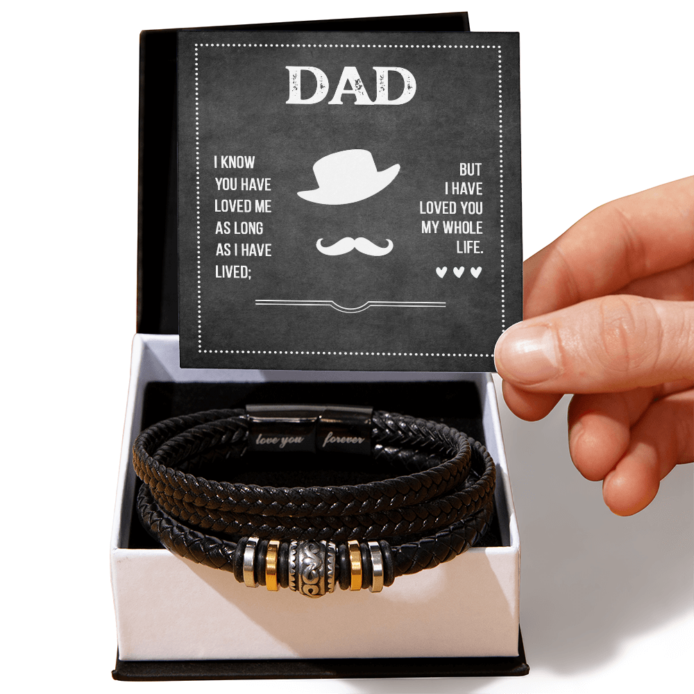 Fathers Day Bracelet for Dad from Daughter, Birthday Bracelet for Dad from Son